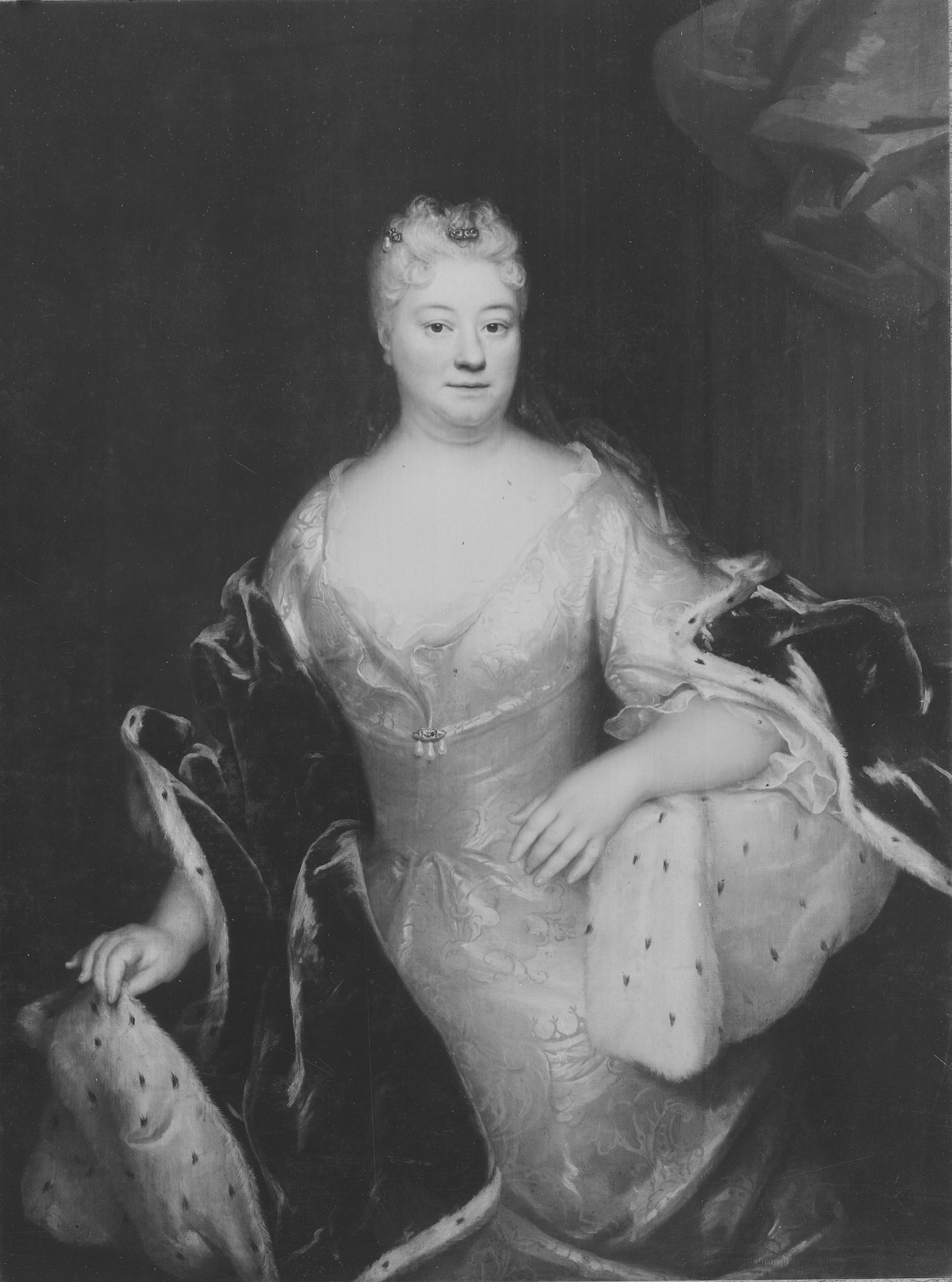 Beata Christina Lillie,1677-1727, g. 1. Sack 2. Sparre af Sundby by Georg Desmarées