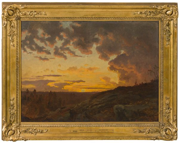 Sunset. Sketch by Johan Edvard Bergh