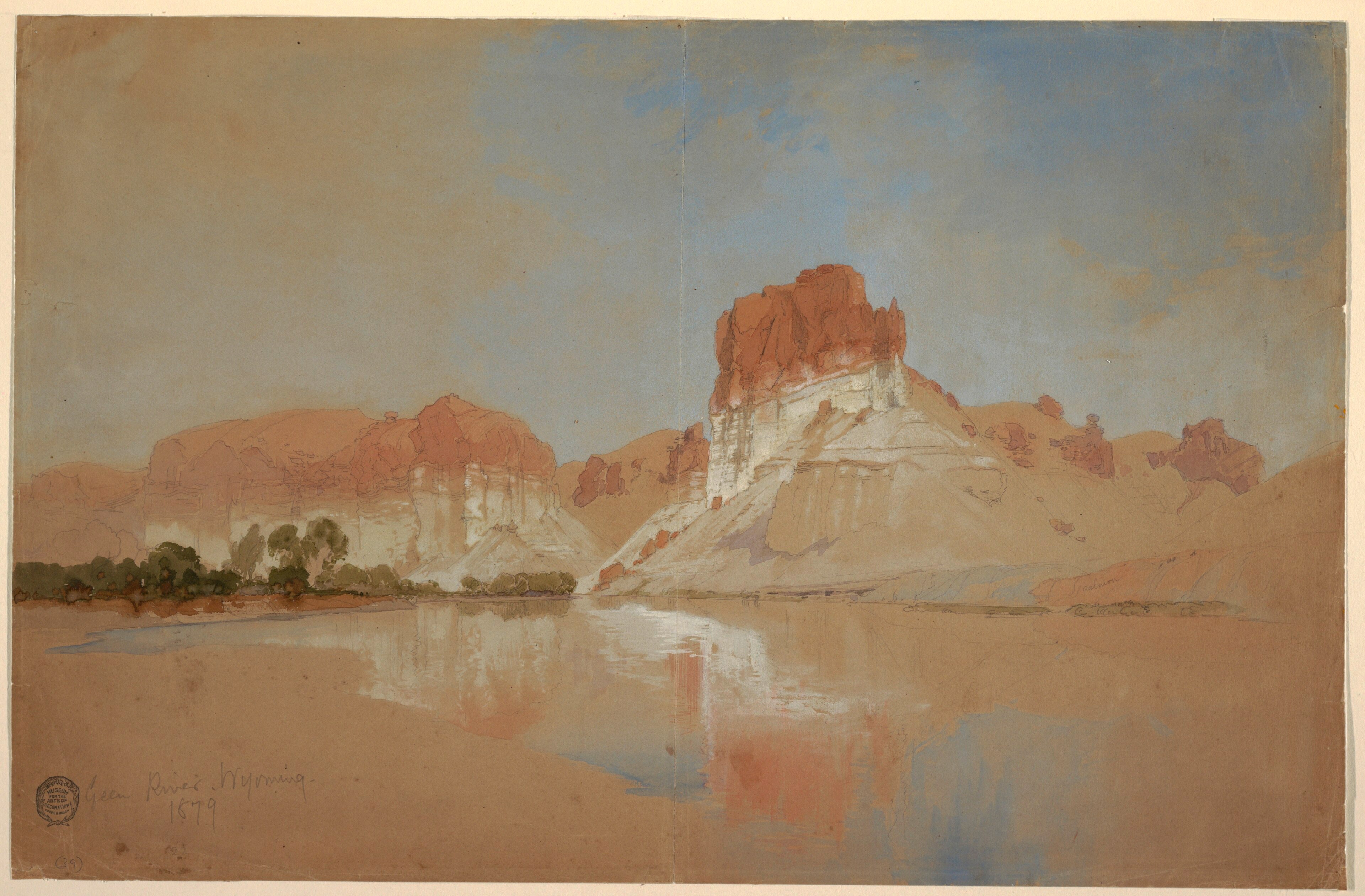 Drawing, Green River, Wyoming Territory, 1879 by Thomas Moran
