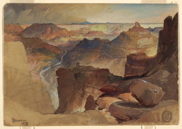 Drawing, View from Powell's Plateau, Grand Canyon, Colorado, 1873 by Thomas Moran