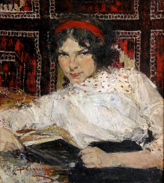 Портрет студентки М.Н. Быстровой, 1913. Фешин Н. И by Nicolai Fechin