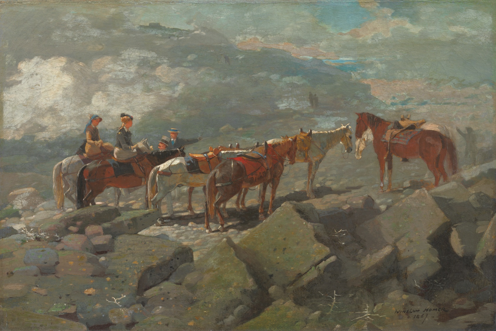 A work made of oil on canvas.