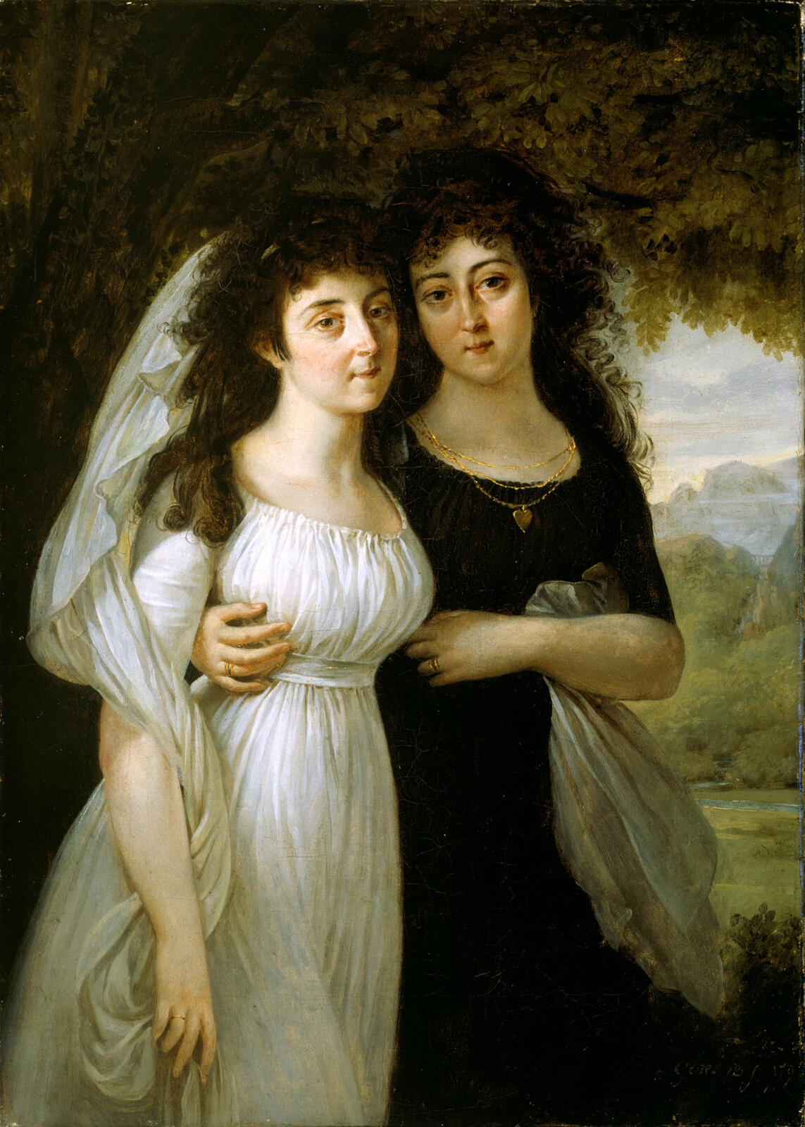 A work made of oil on canvas.