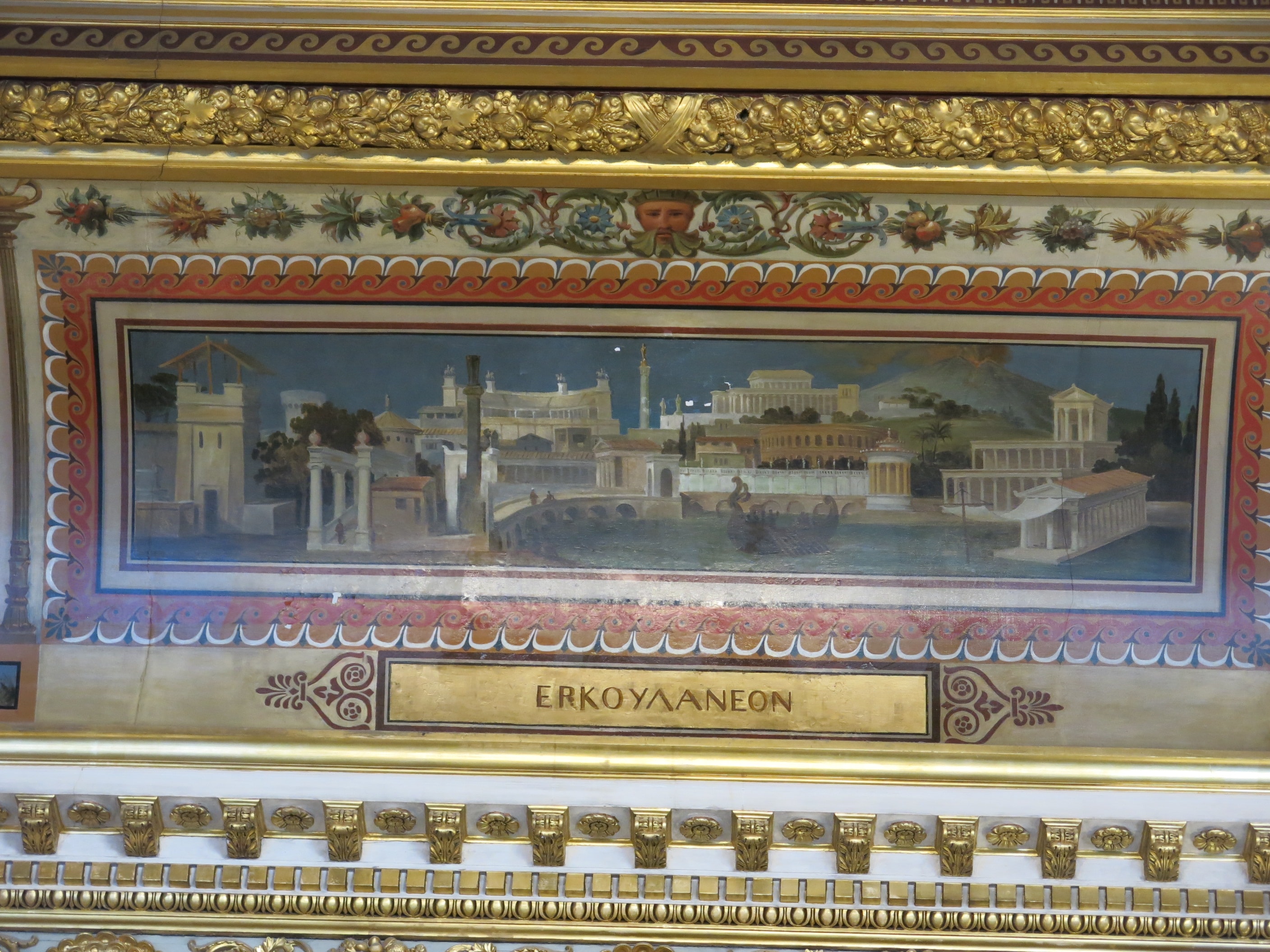 Room 4 of the Charles X museum - Painted ceiling - Herculanum (Louvre) by Tangopaso