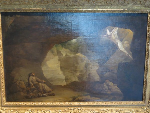 French: Paysage avec la stigmatisation de saint François by Laurent de La Hyre