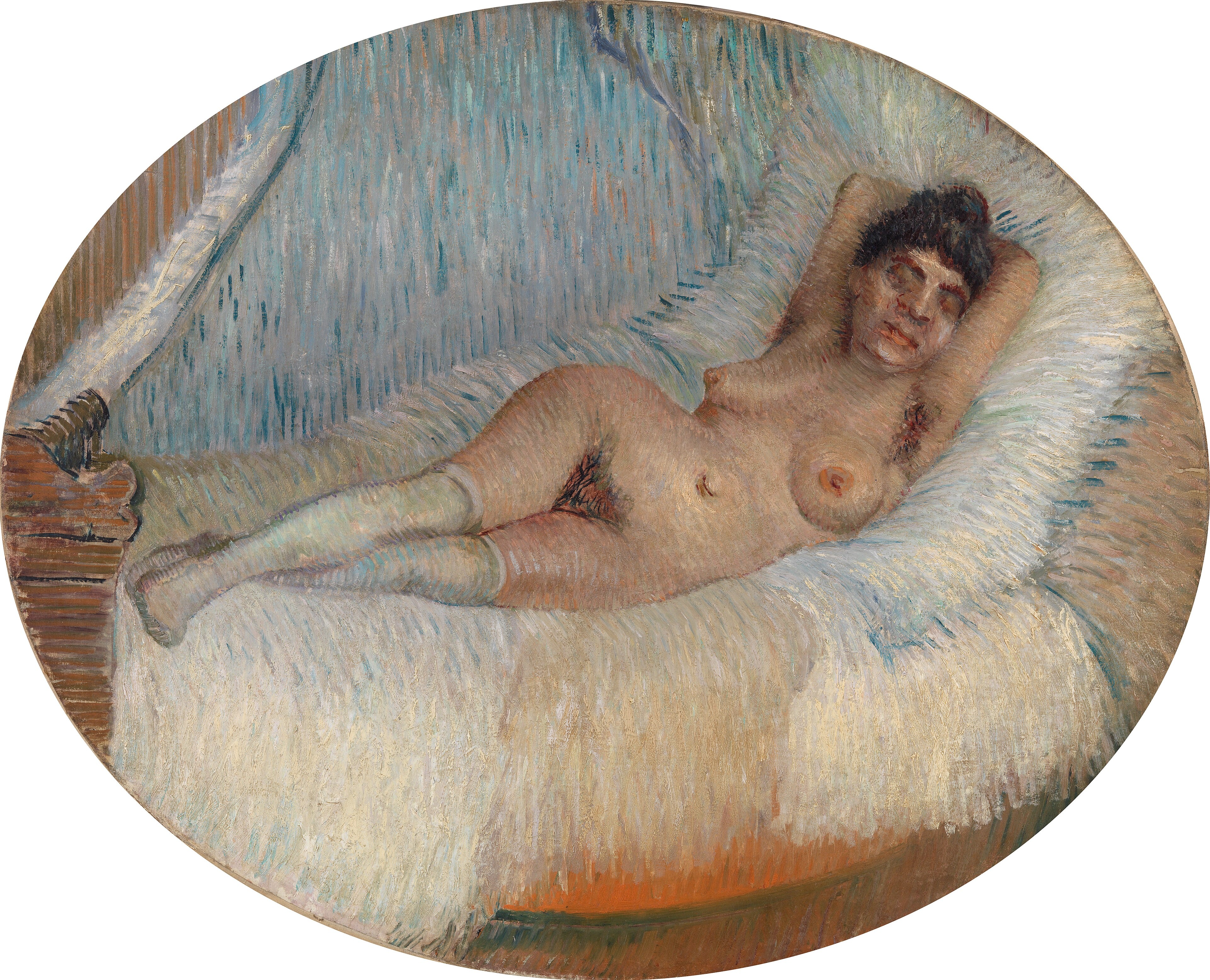 Nude Woman on a Bed, 1887-03, by Vincent van Gogh