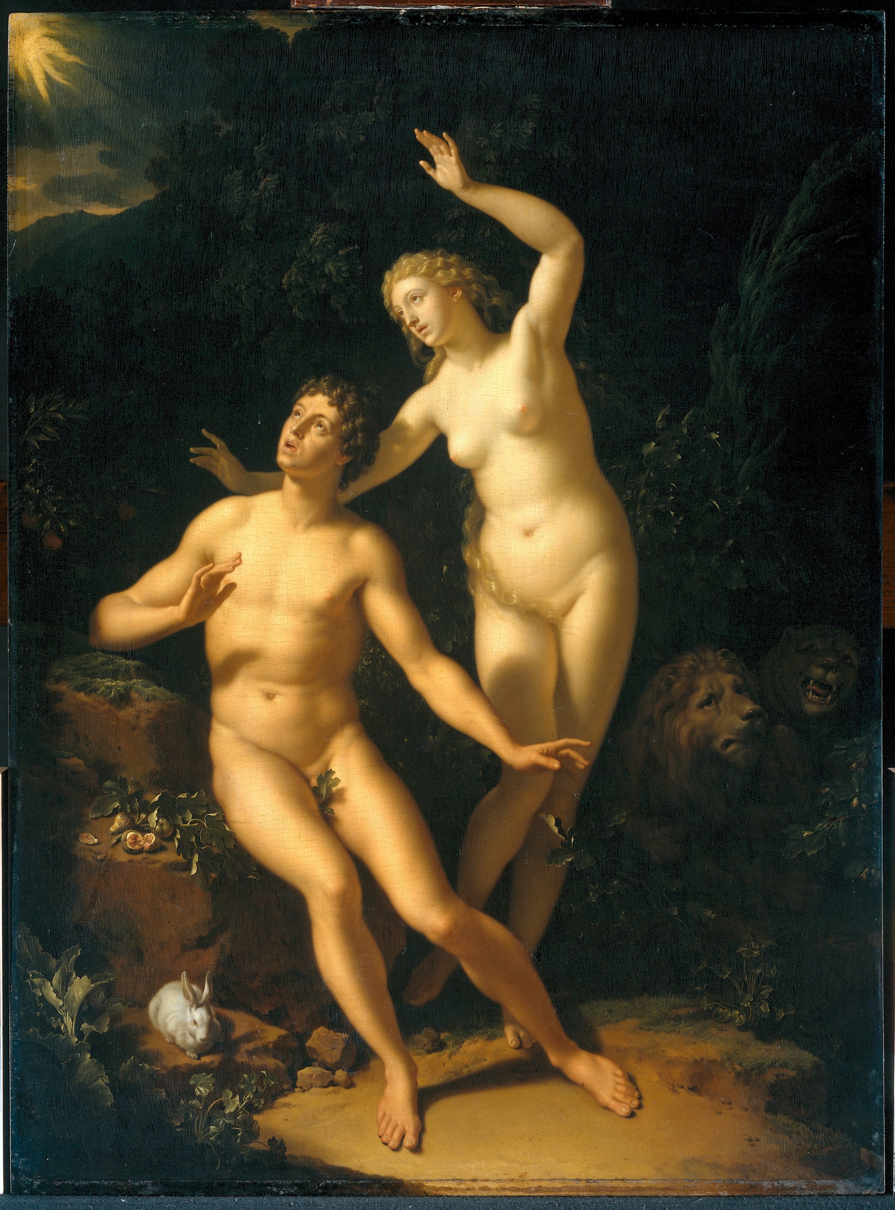 God Holds Adam and Eve Responsible by Adriaen van der Werff