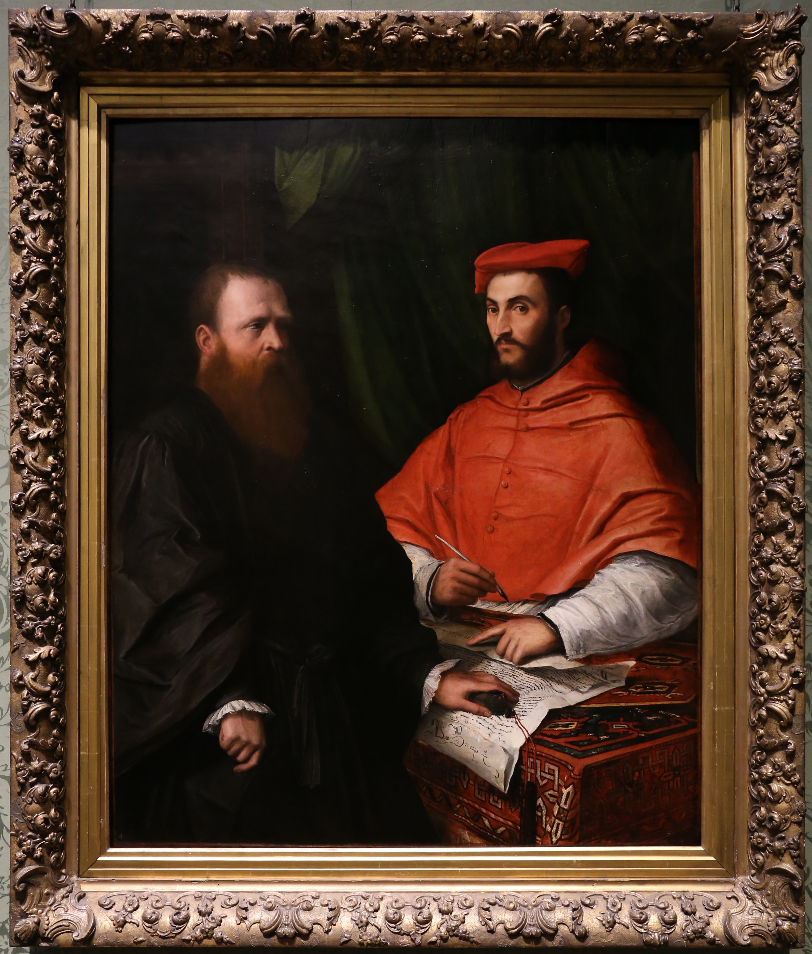 Girolamo da carpi (attr.), il cardinale ippolito de' medici e monsignor mario bracci, post 1532, 01 by Sailko