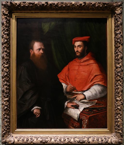 Girolamo da carpi (attr.), il cardinale ippolito de' medici e monsignor mario bracci, post 1532, 01 by Sailko