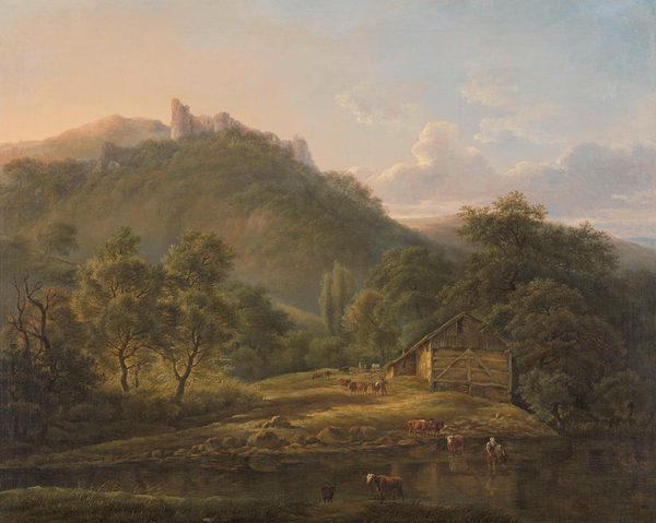Landschap bij de Sambre by Édouard Delvaux