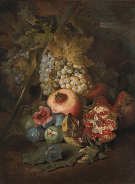 Stilleven met vruchten by Abraham Brueghel