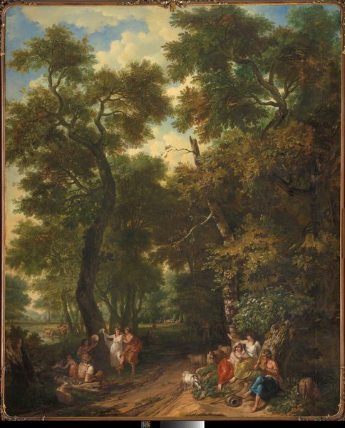 Arcadisch landschap met musicerende en dansende herders by Jurriaen Andriessen
