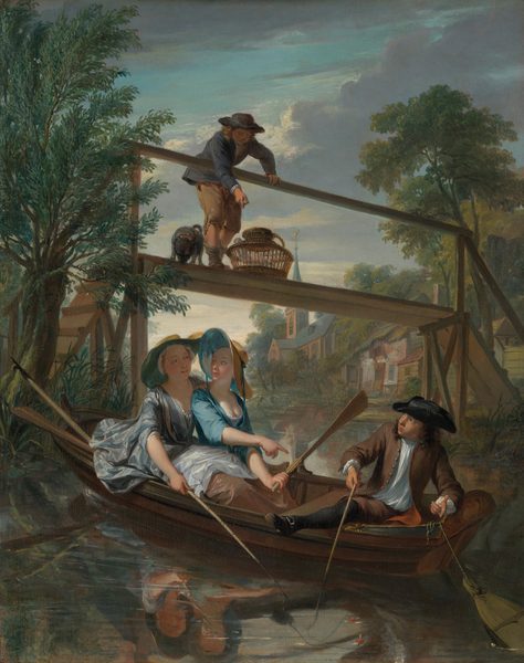 De hengelaars by Nicolaas Verkolje