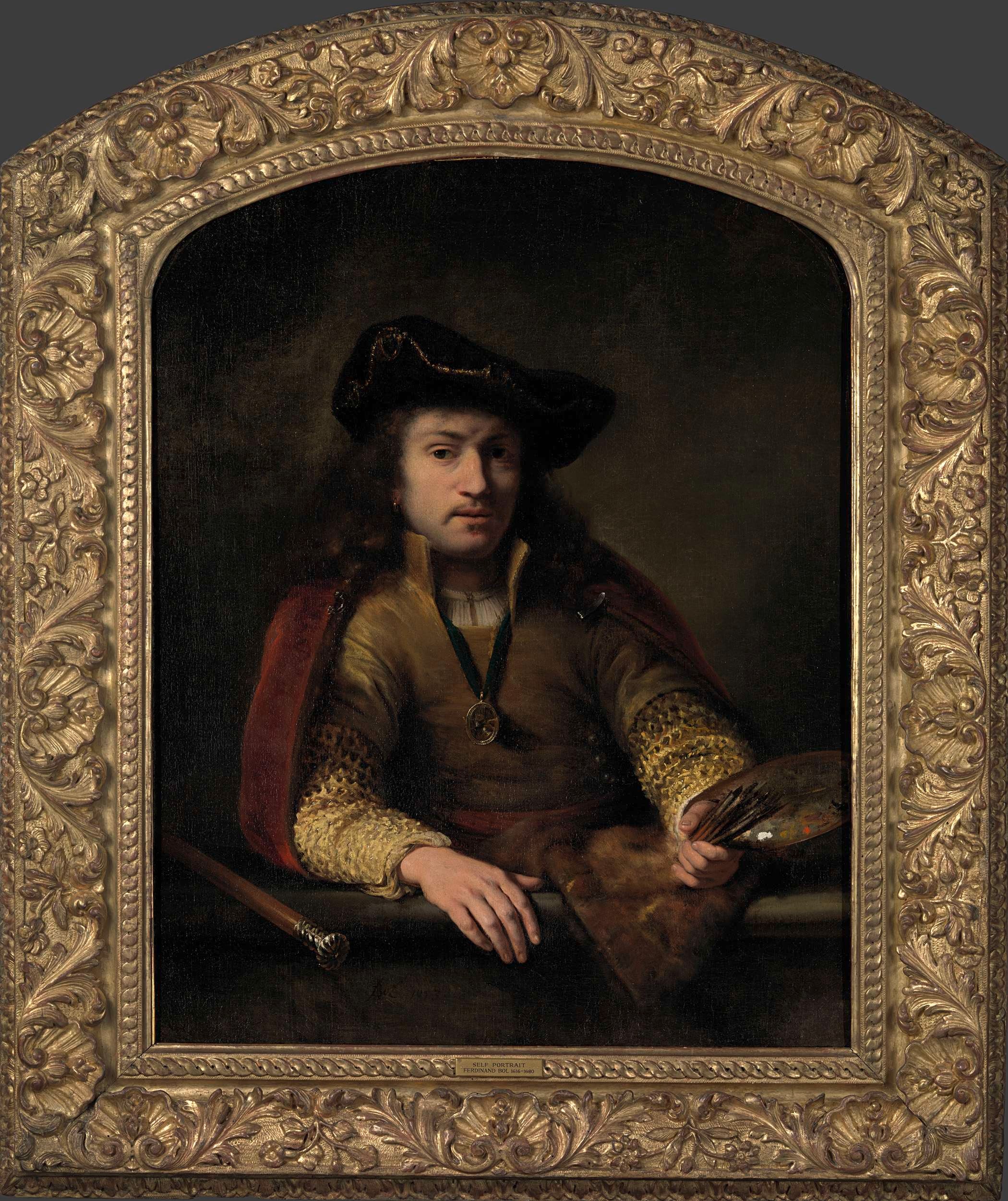Portret van Ferdinand Bol by Ferdinand Bol
