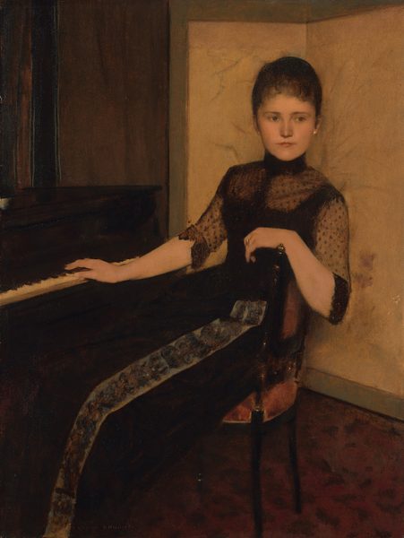 Portret van jonkvrouwe Maria Francisca Louisa Dommer van Poldersveldt (Ubbergen 1848 - 1925 ’s-Hertogenbosch) by Fernand Khnopff
