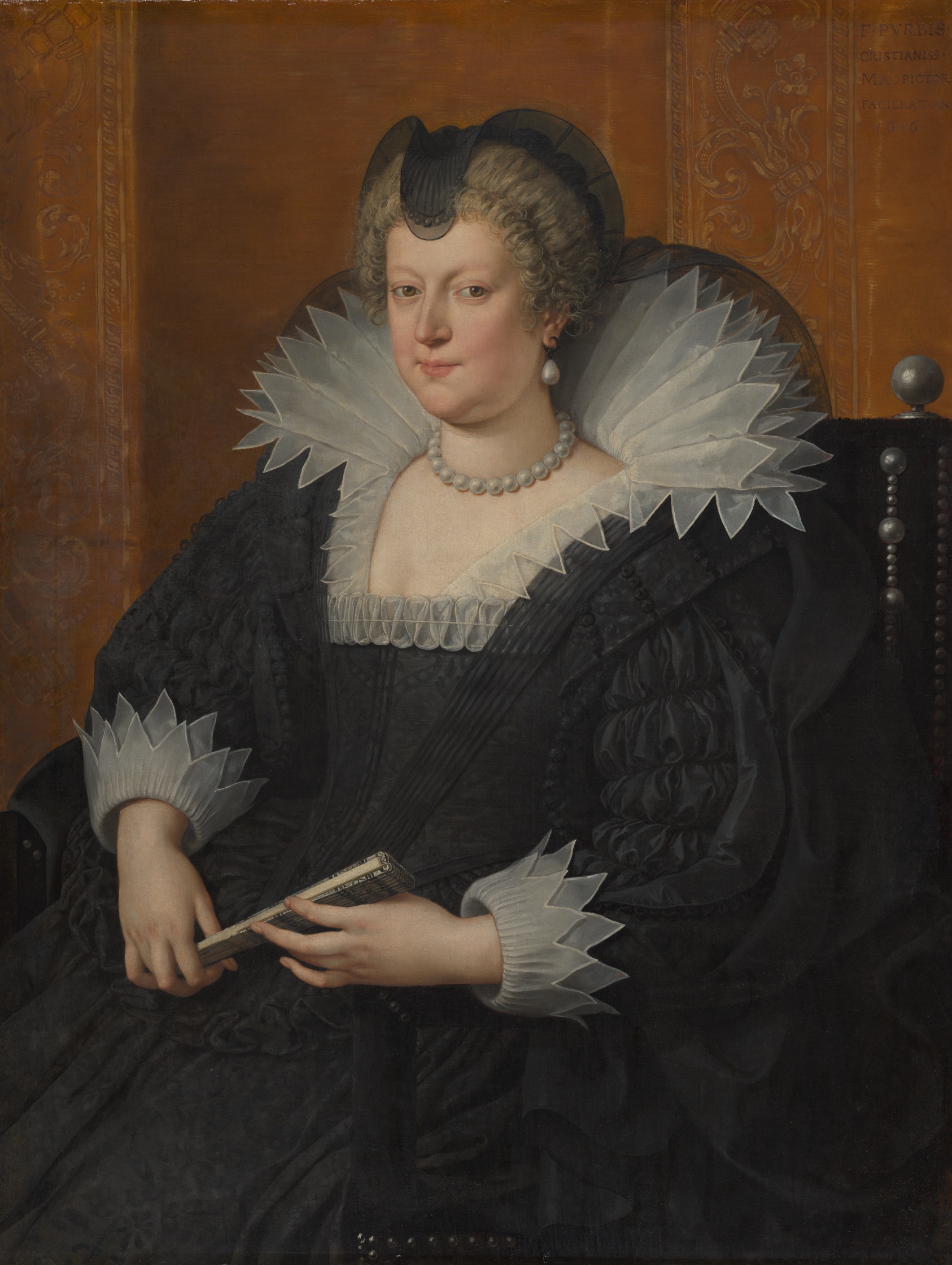 A work made of oil on canvas.