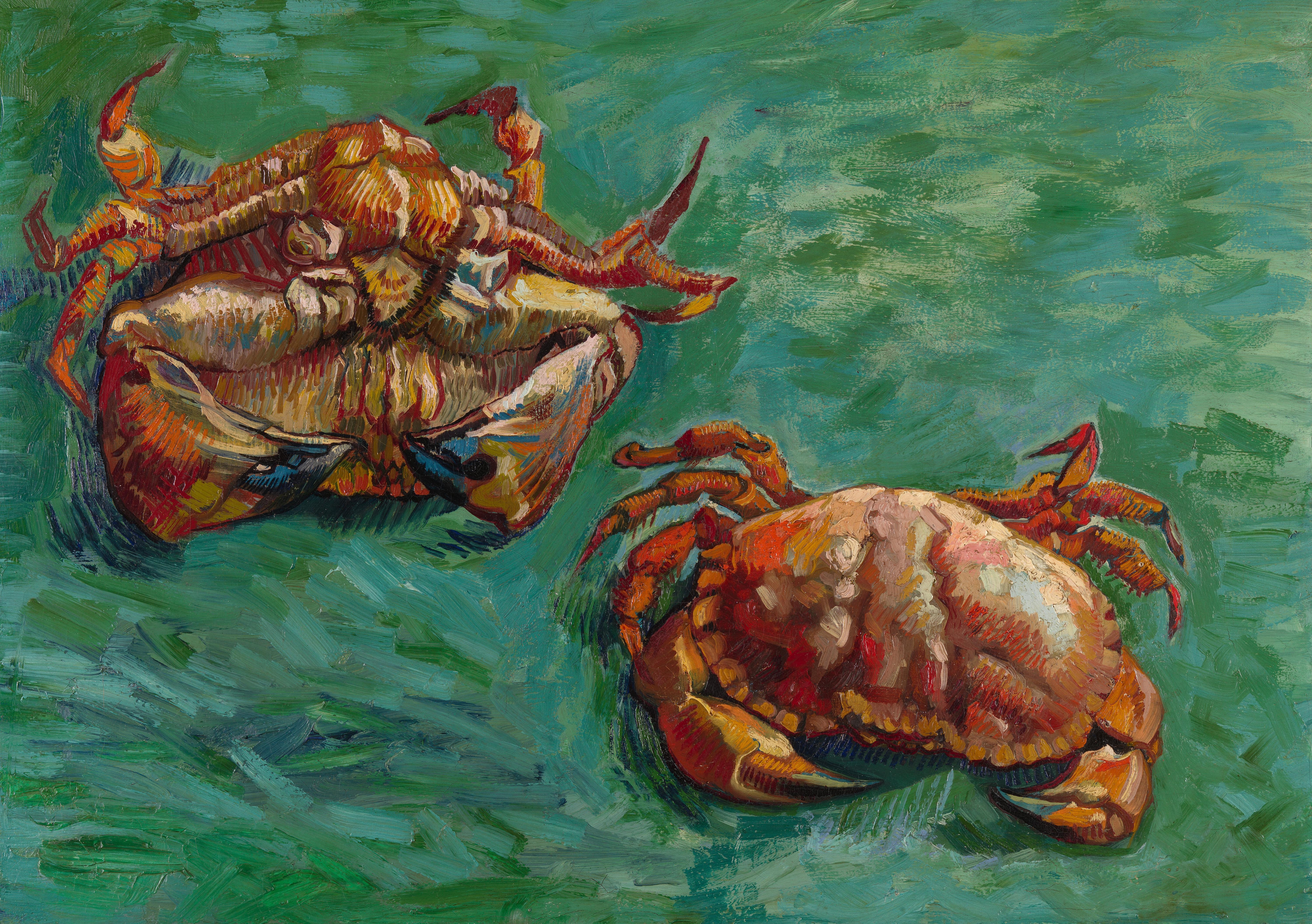 Two Crabs, 1889-01, by Vincent van Gogh