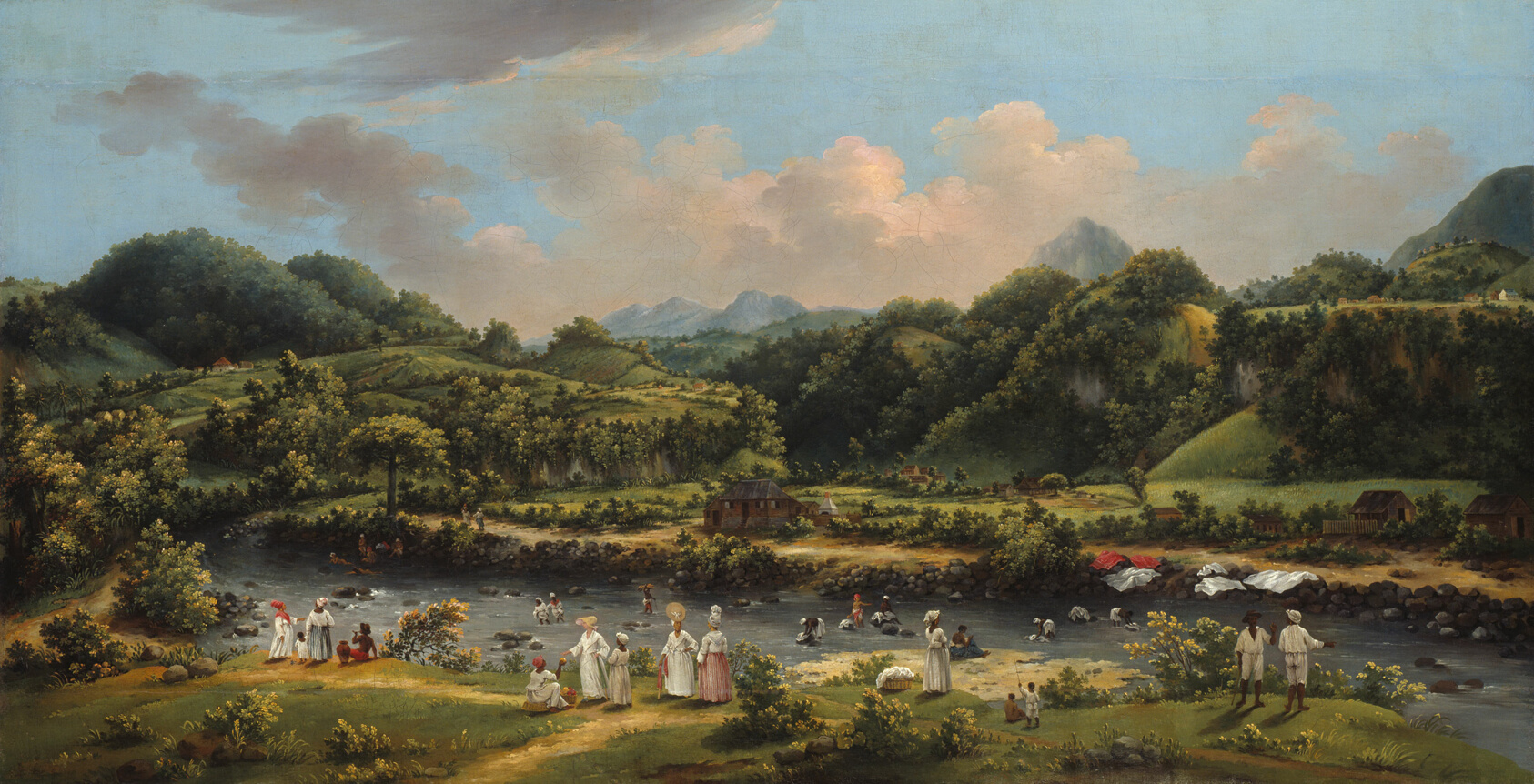 A work made of oil on canvas.