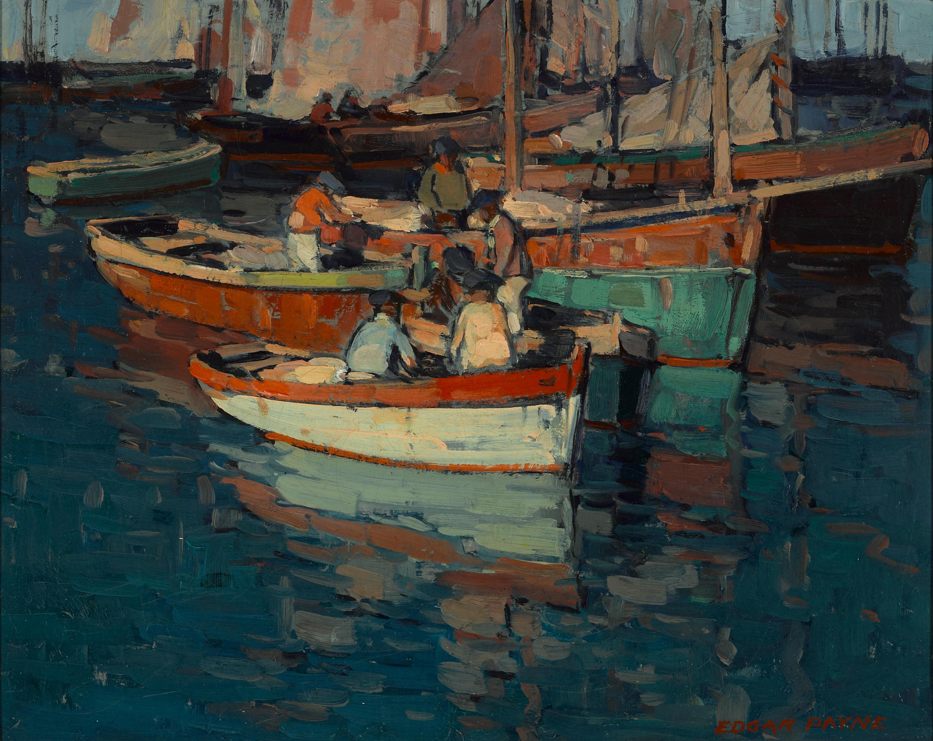 Edgar Payne, Breton Fishermen, Concarneau by Edgar Payne
