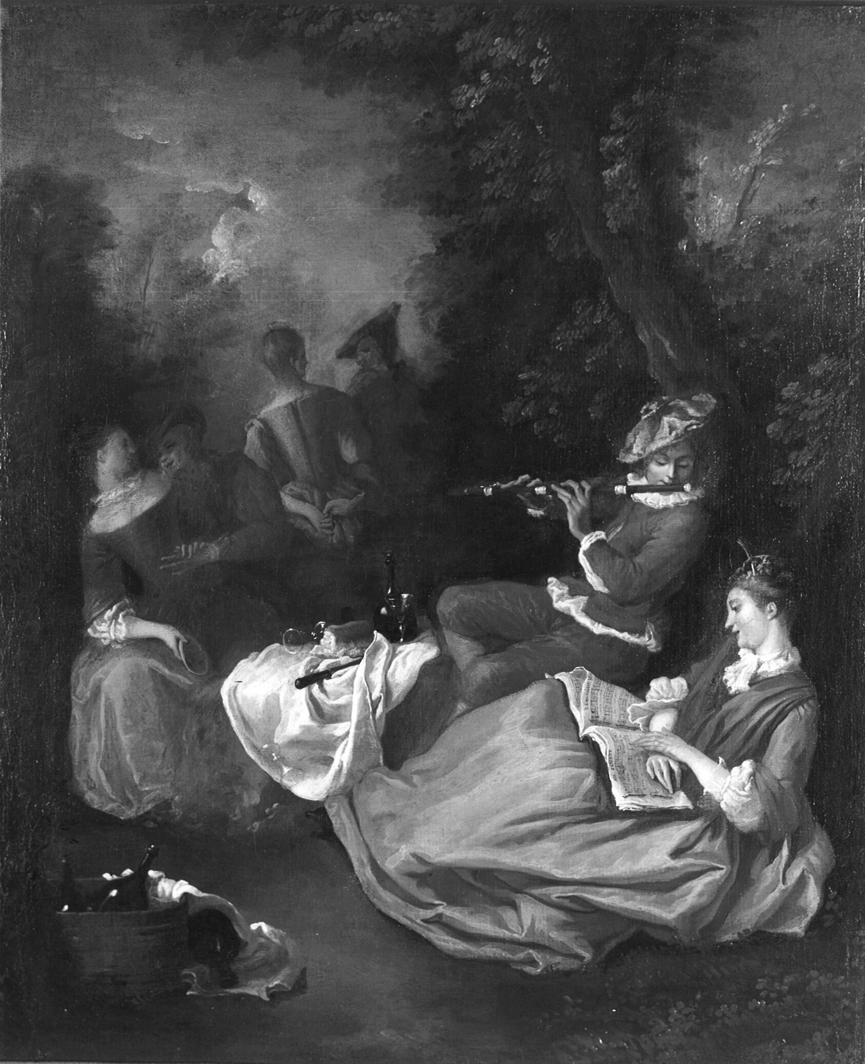 A work made of oil on canvas.