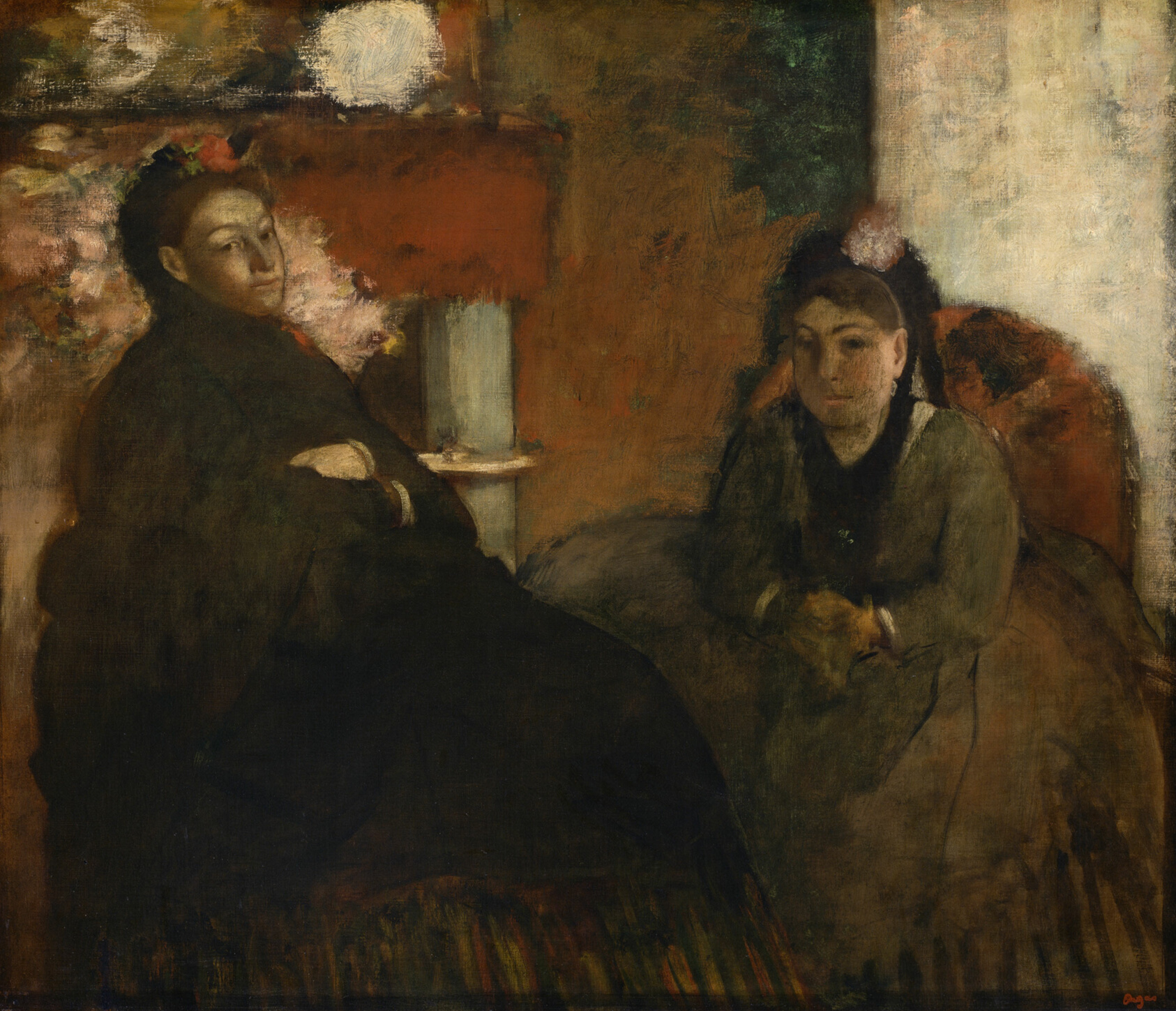 A work made of oil on canvas.