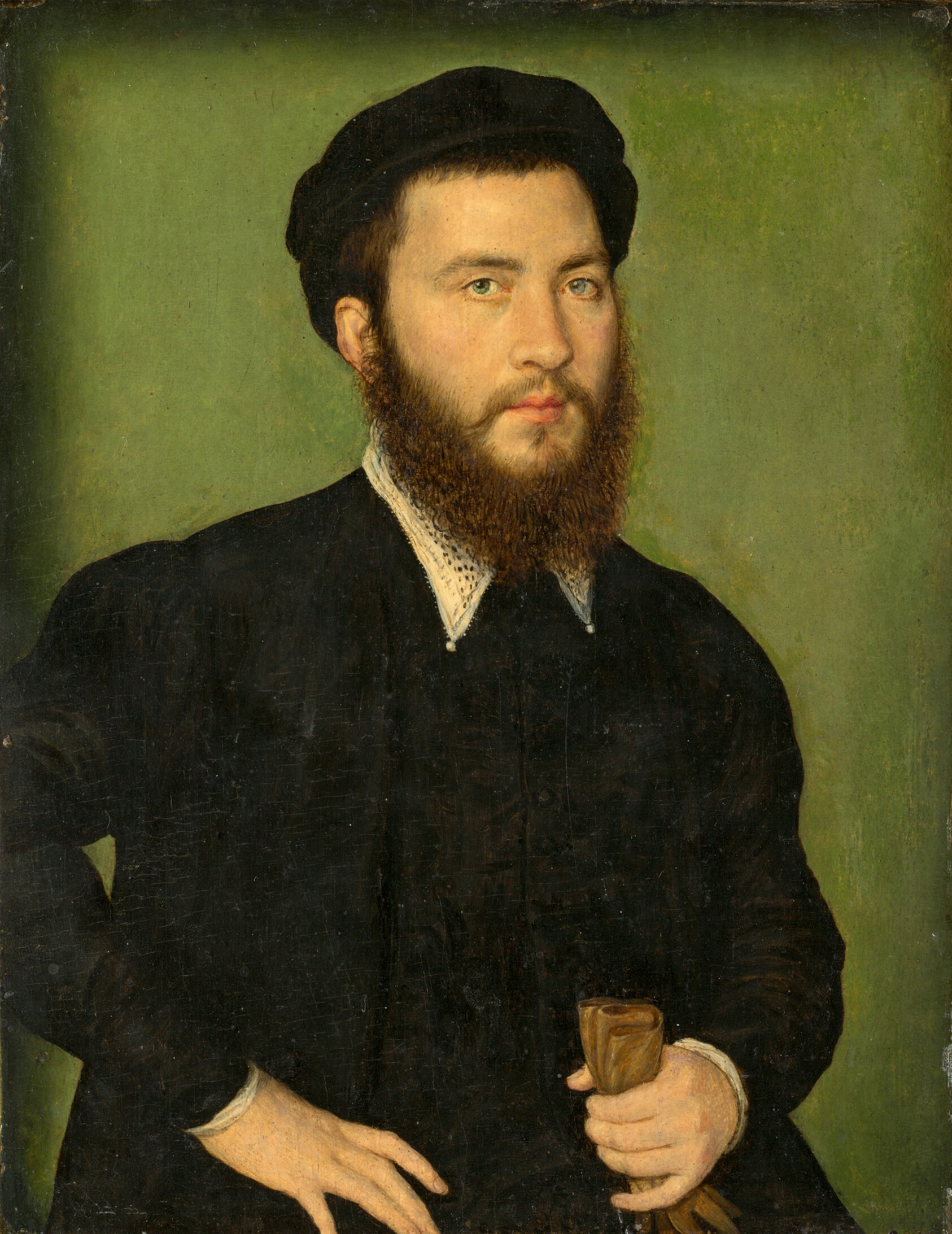 A work made of oil on panel.