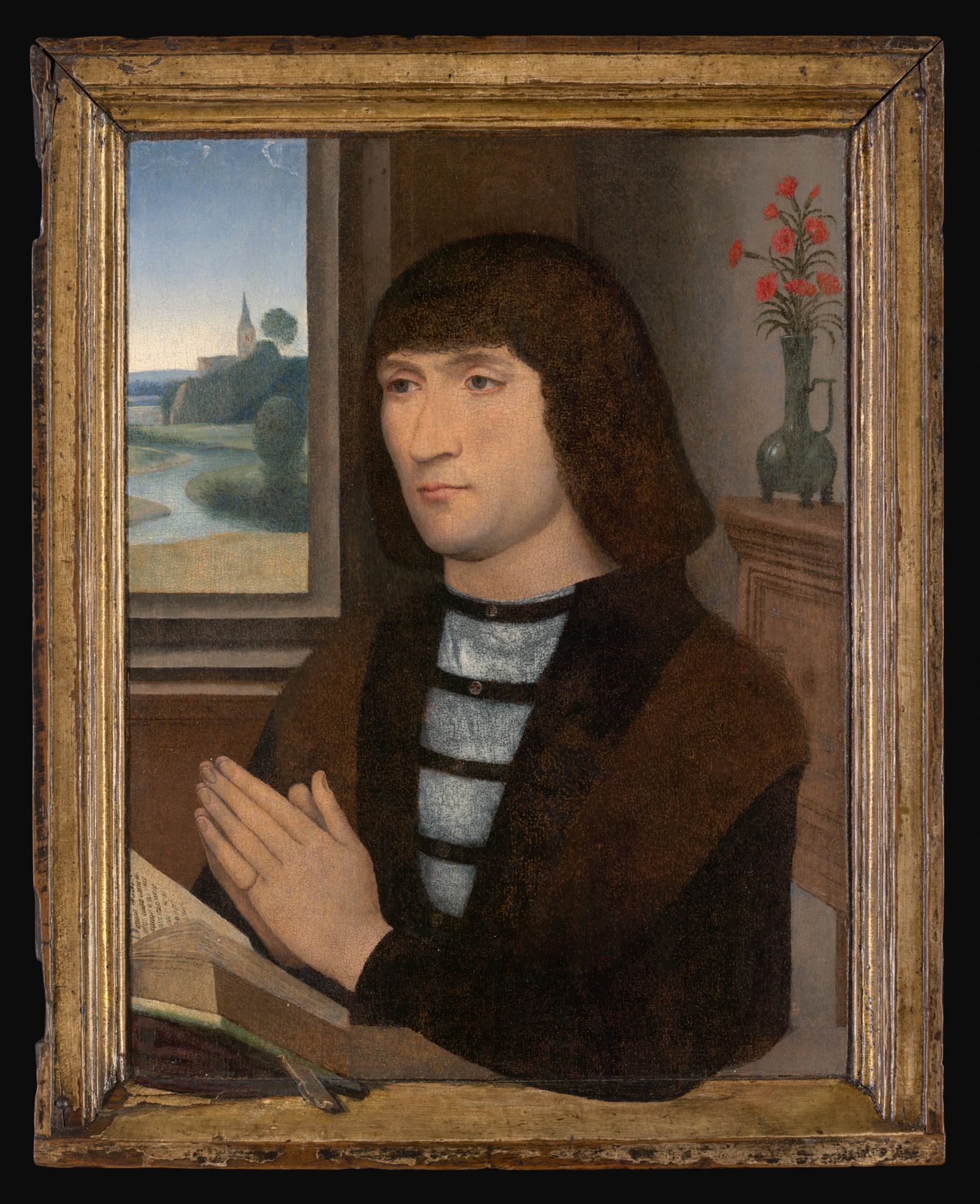 A work made of oil on panel.