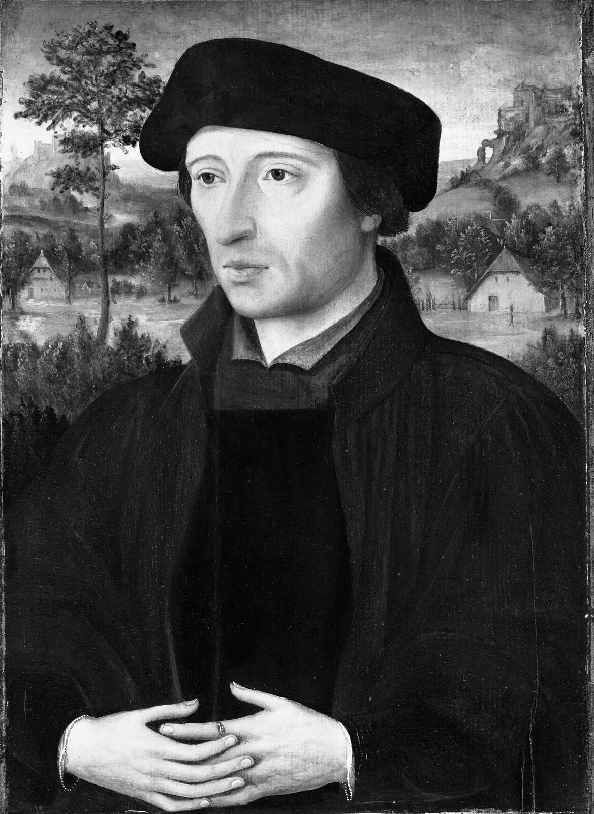 A work made of oil on panel.