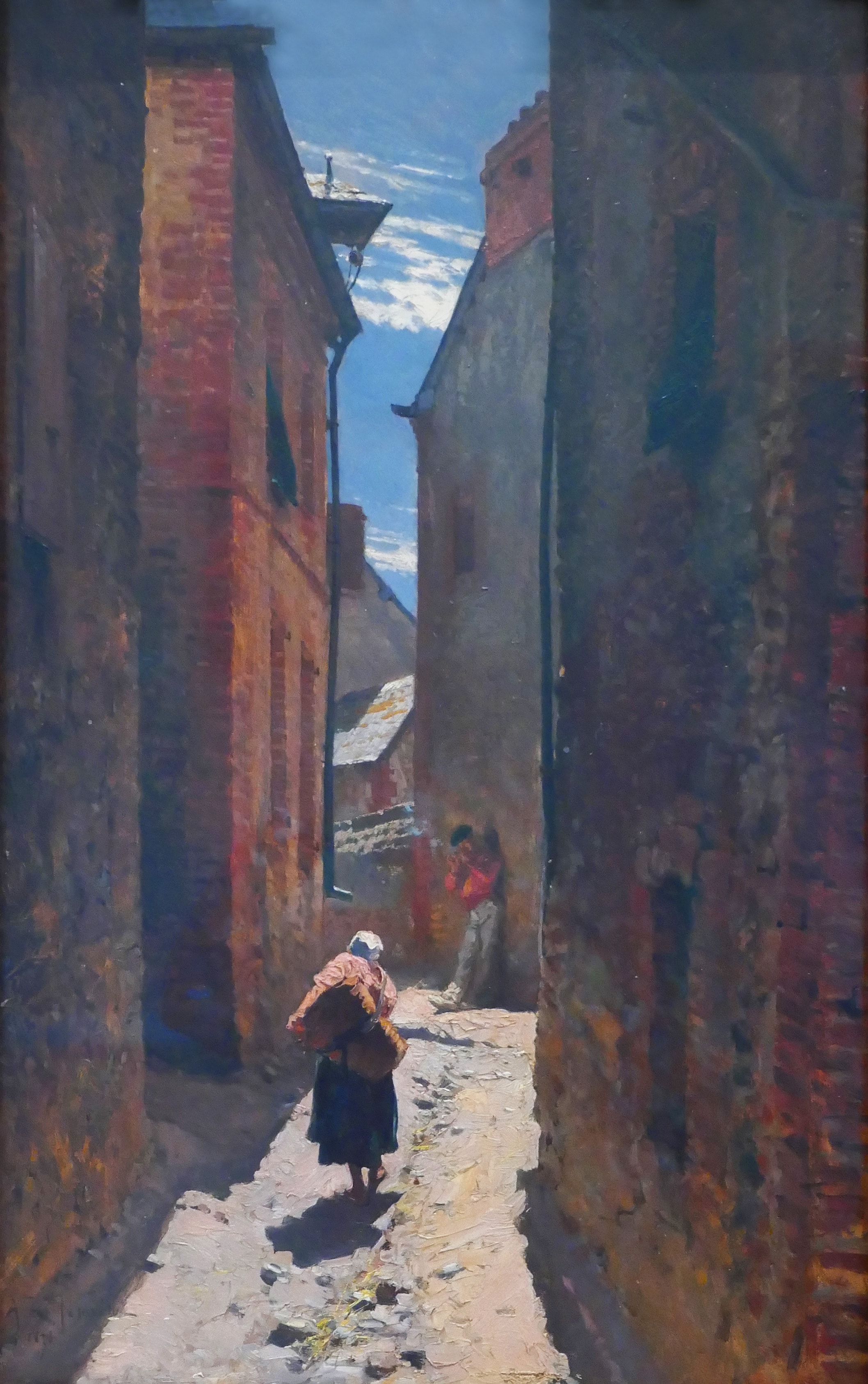 Alphonse-Marie de Neuville-Street in the Old Town-Hermitage Museum by Alphonse-Marie-Adolphe de Neuville