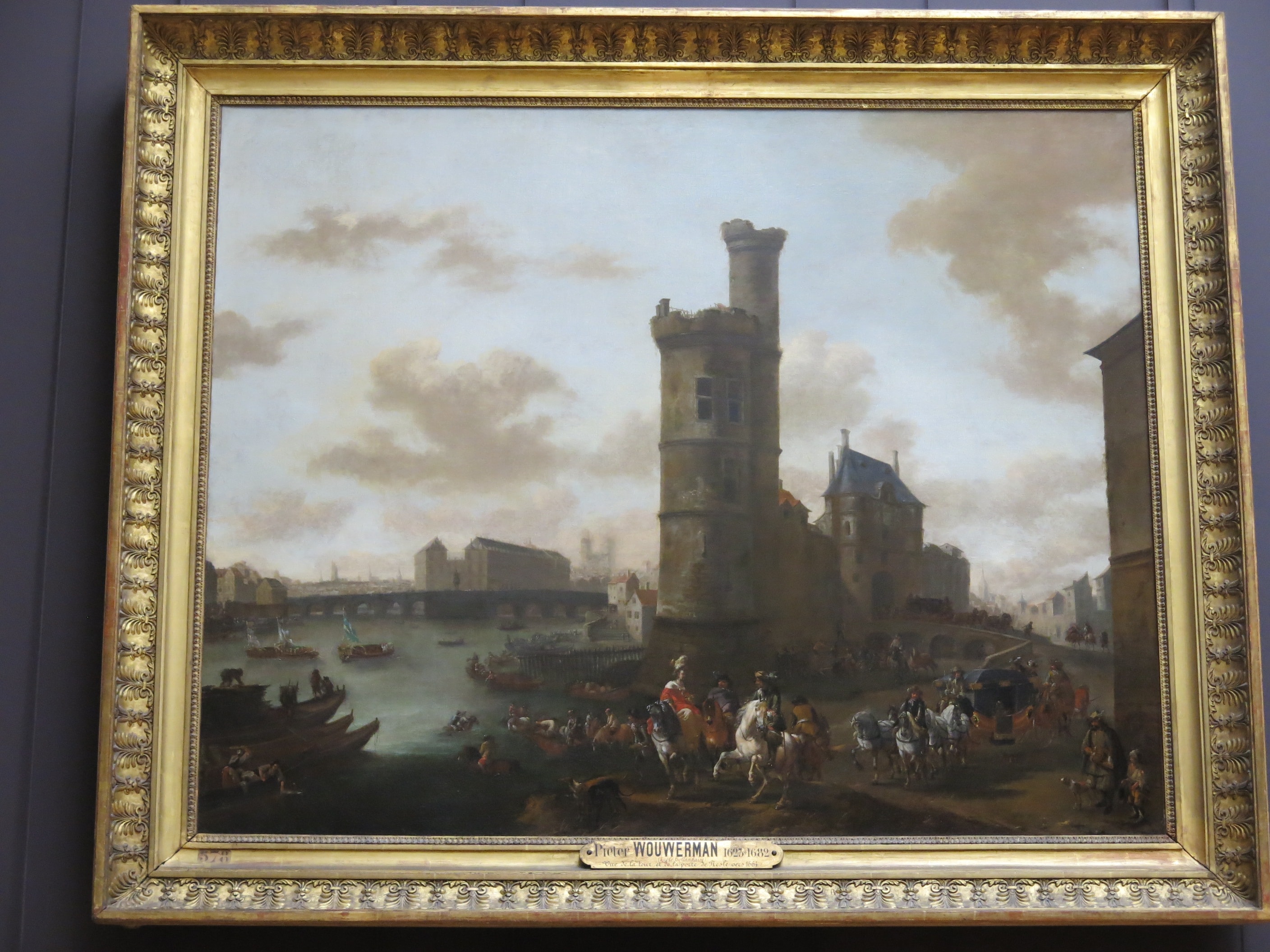 View of the Tower and Gate of Nesle in Paris by Pieter Wouwerman