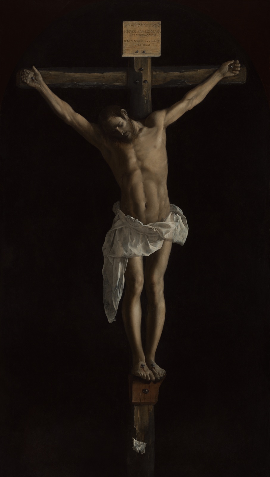 A work made of oil on canvas.