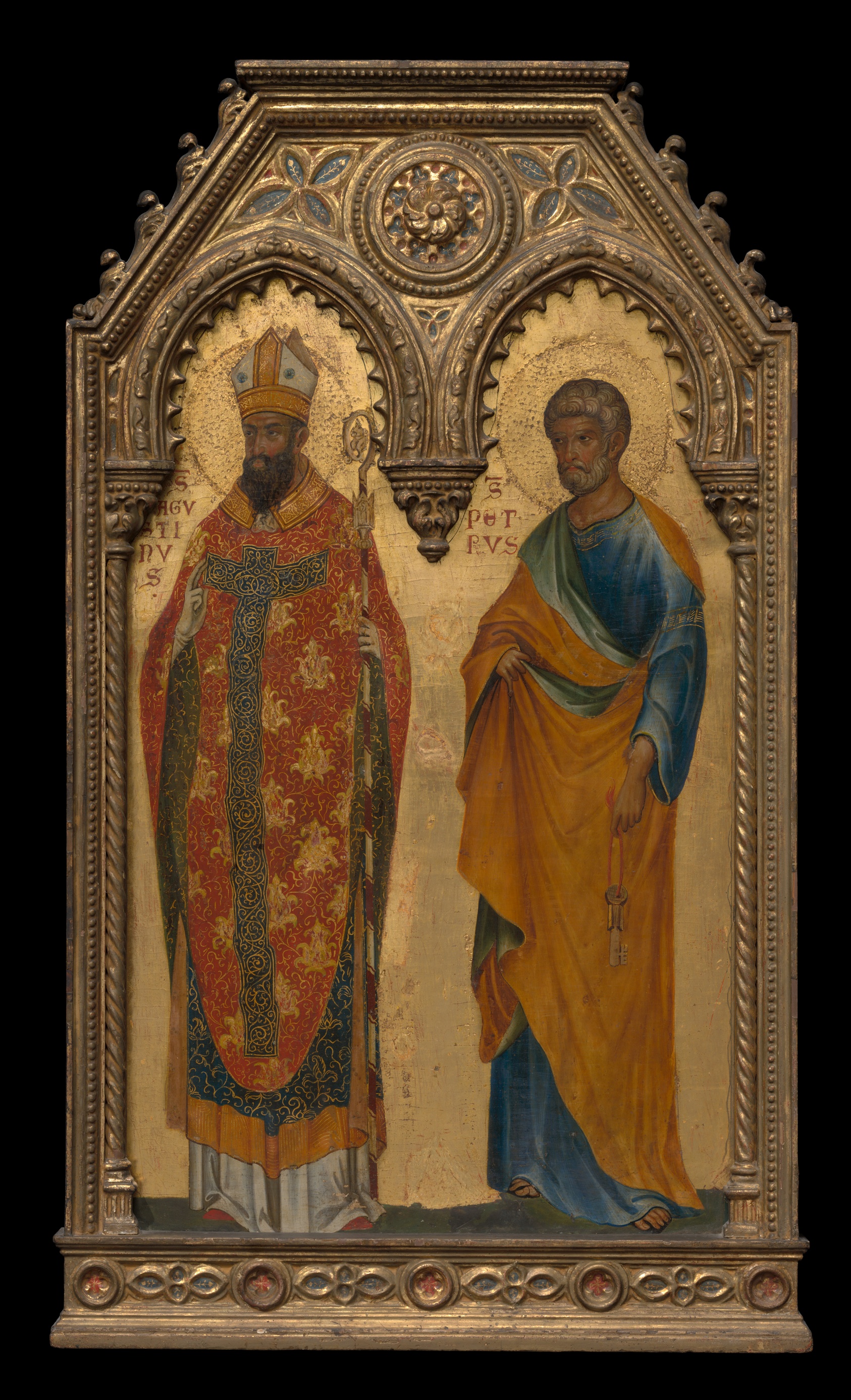 A work made of tempera on panel.
