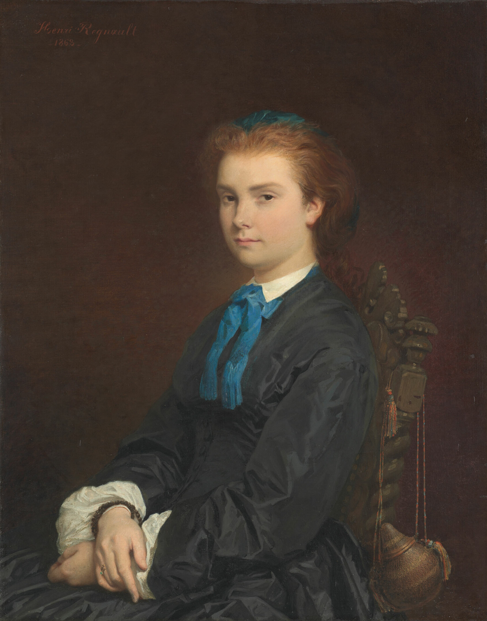 A work made of oil on canvas.