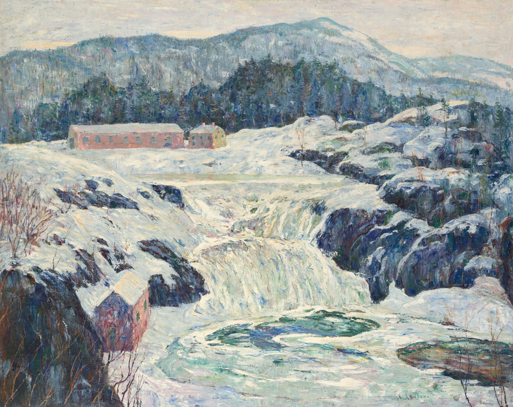 A work made of oil on canvas.