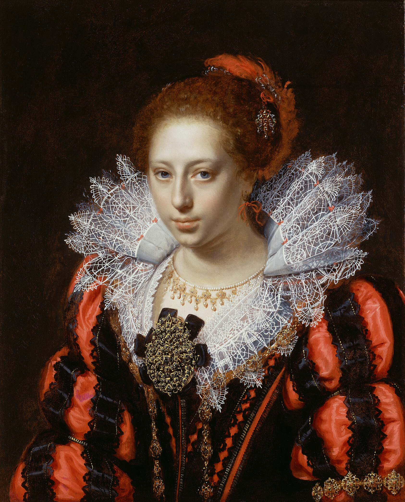 A work made of oil on panel.