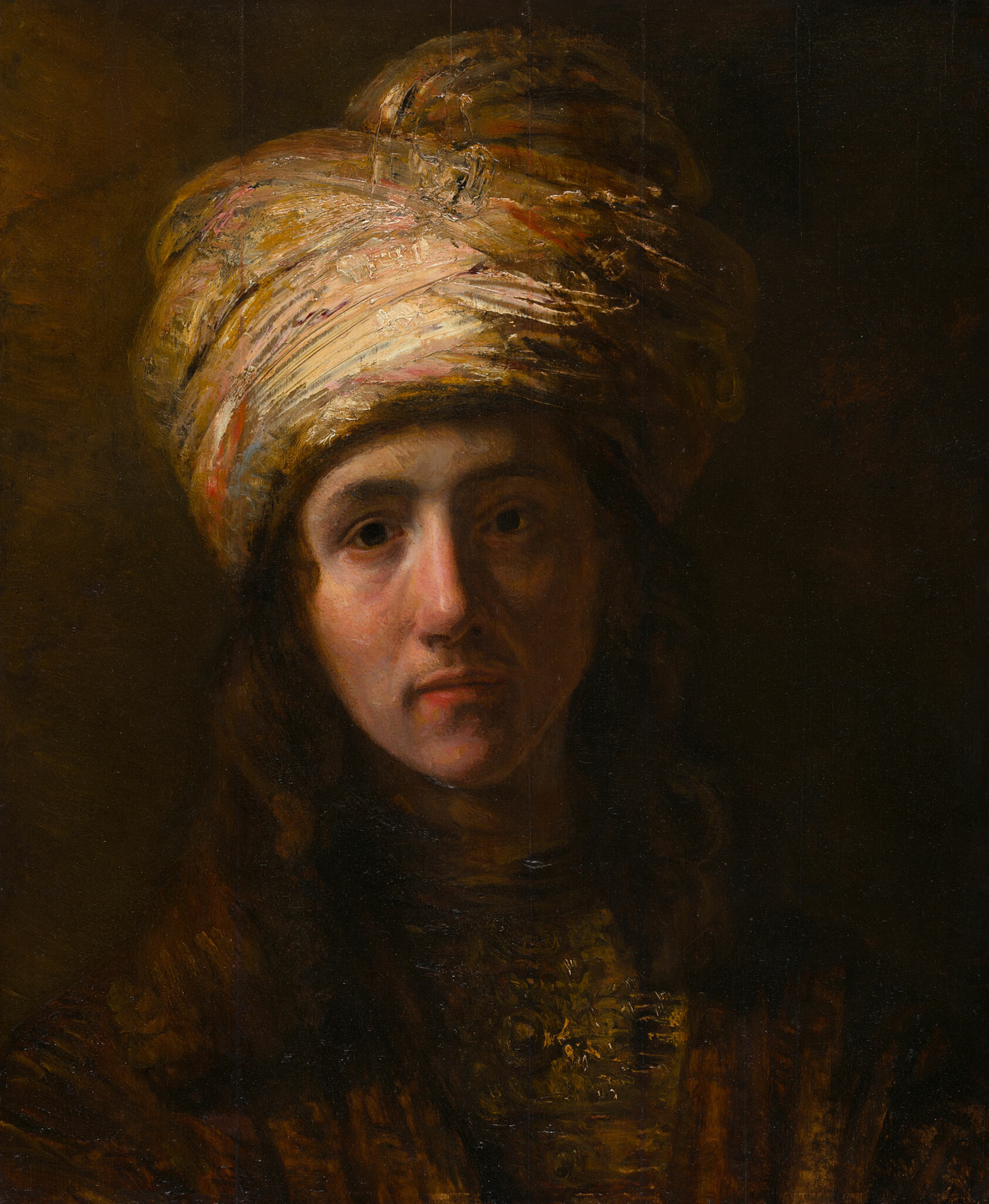 A work made of oil on panel.