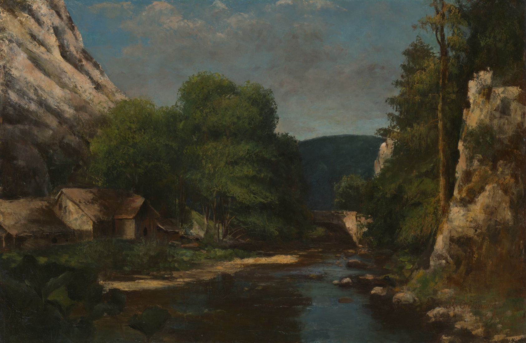 A work made of oil on canvas.