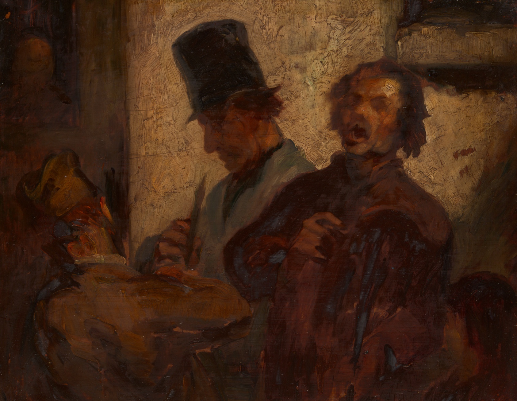 A work made of oil on panel.