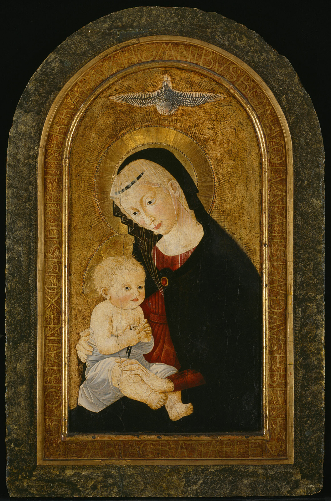 A work made of oil and tempera on panel.
