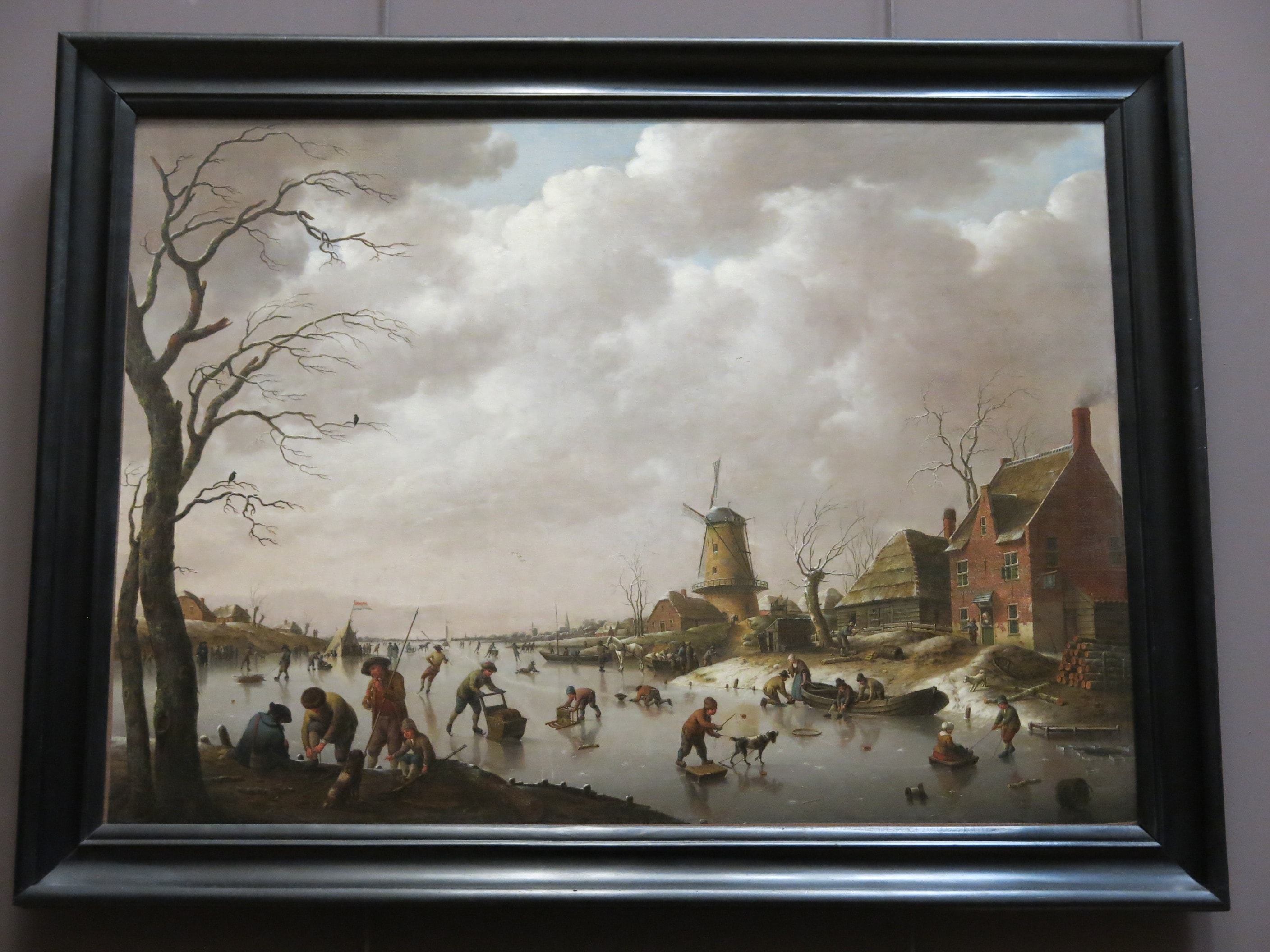 Patineurs sur un canal gelé (Louvre, INV 1837) by Tangopaso