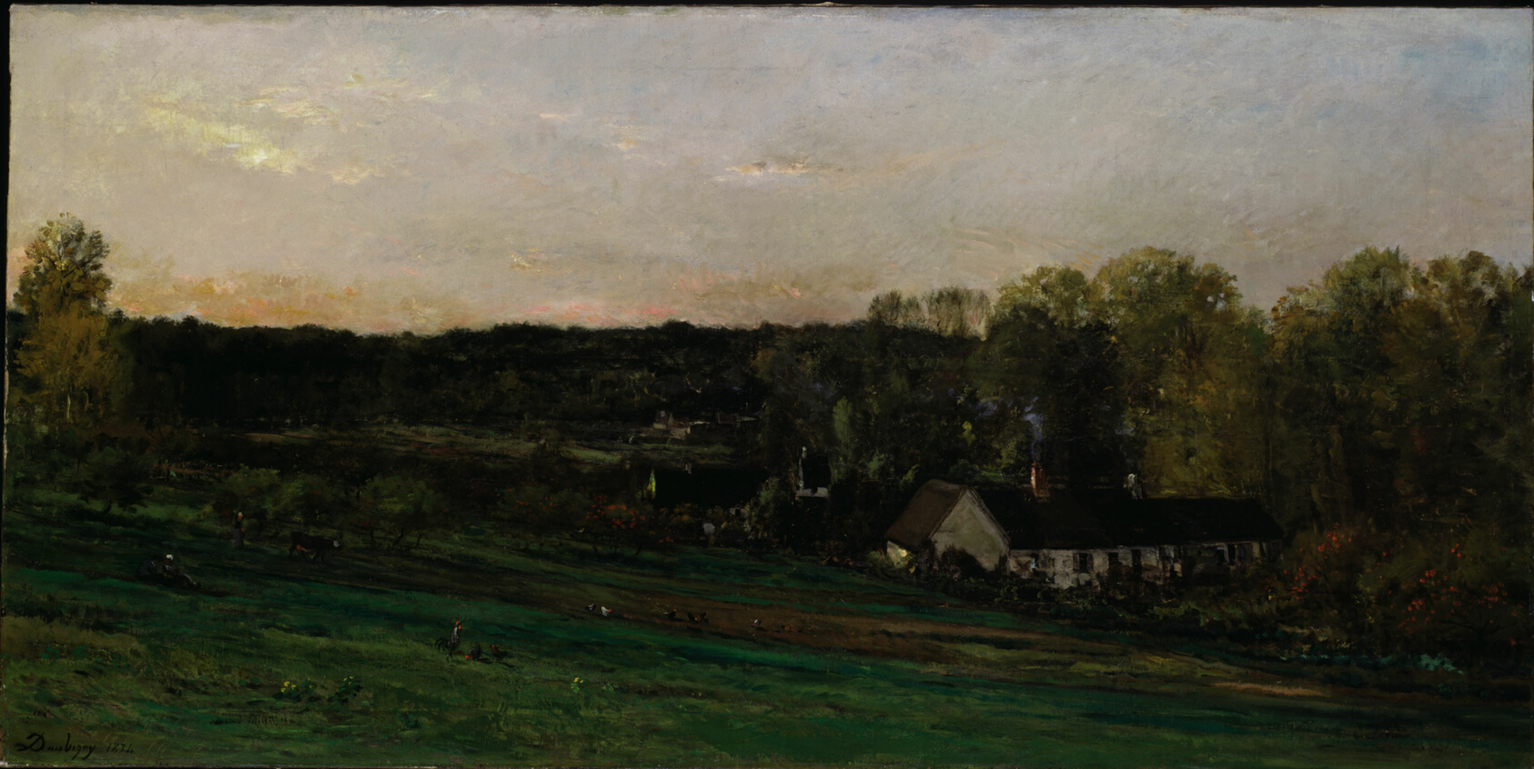 A work made of oil on canvas.