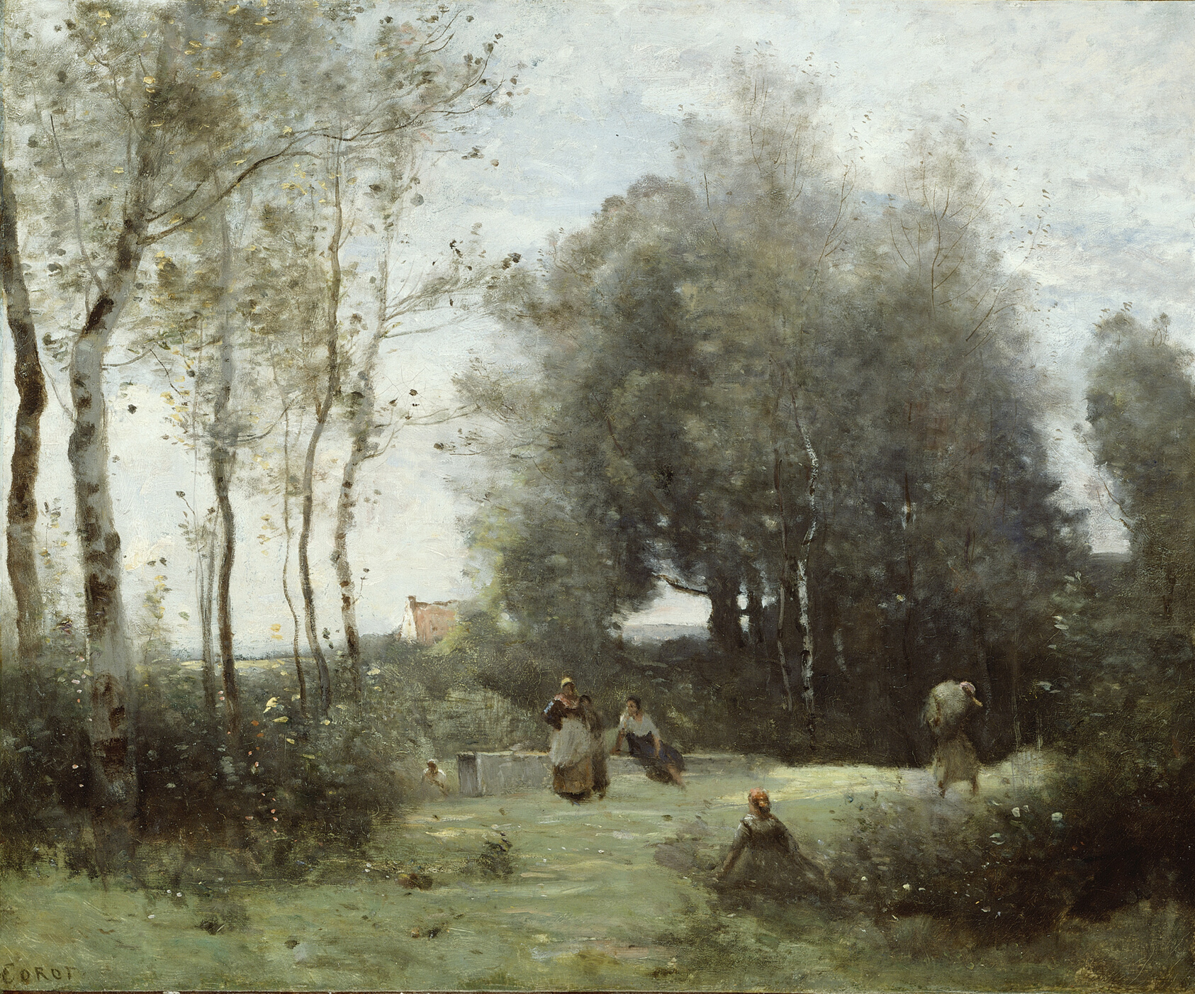 A work made of oil on canvas.
