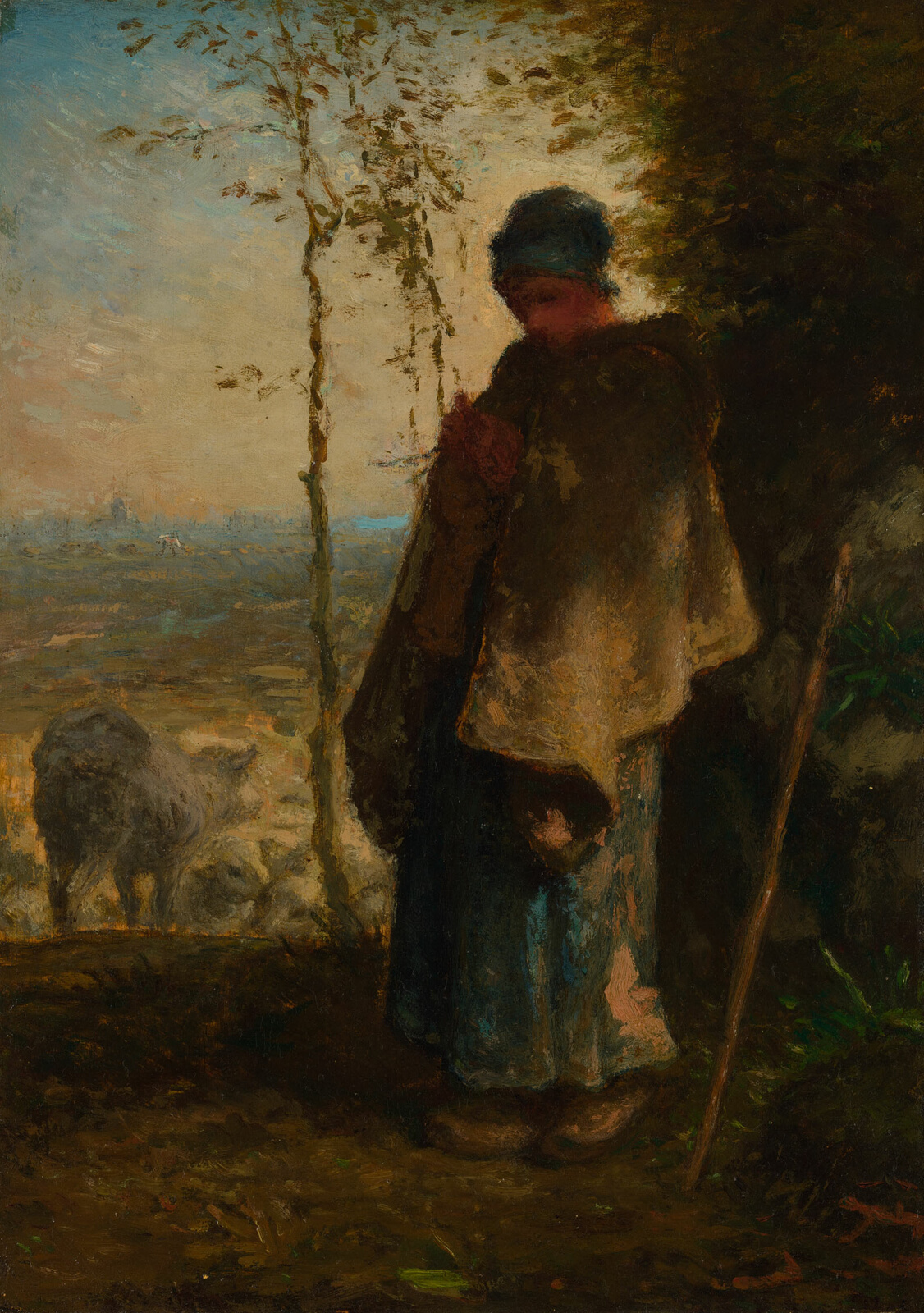 A work made of oil on panel.