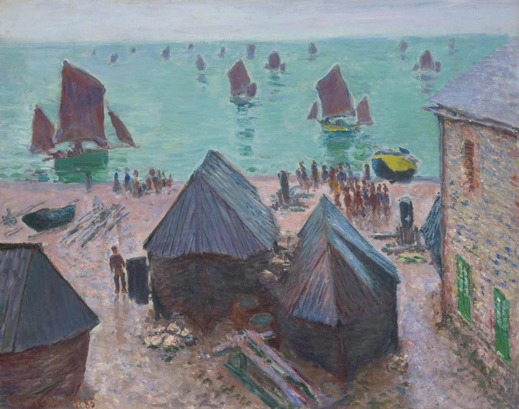 A work made of oil on canvas.