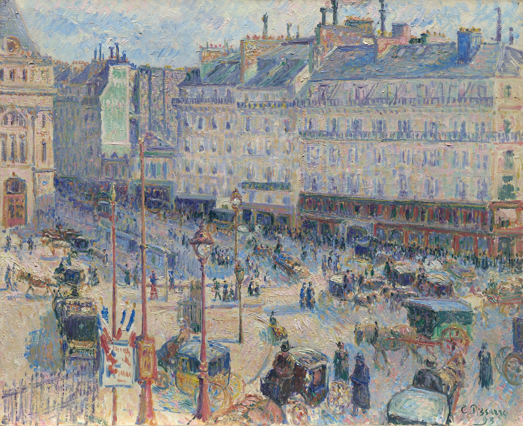 A work made of oil on canvas.