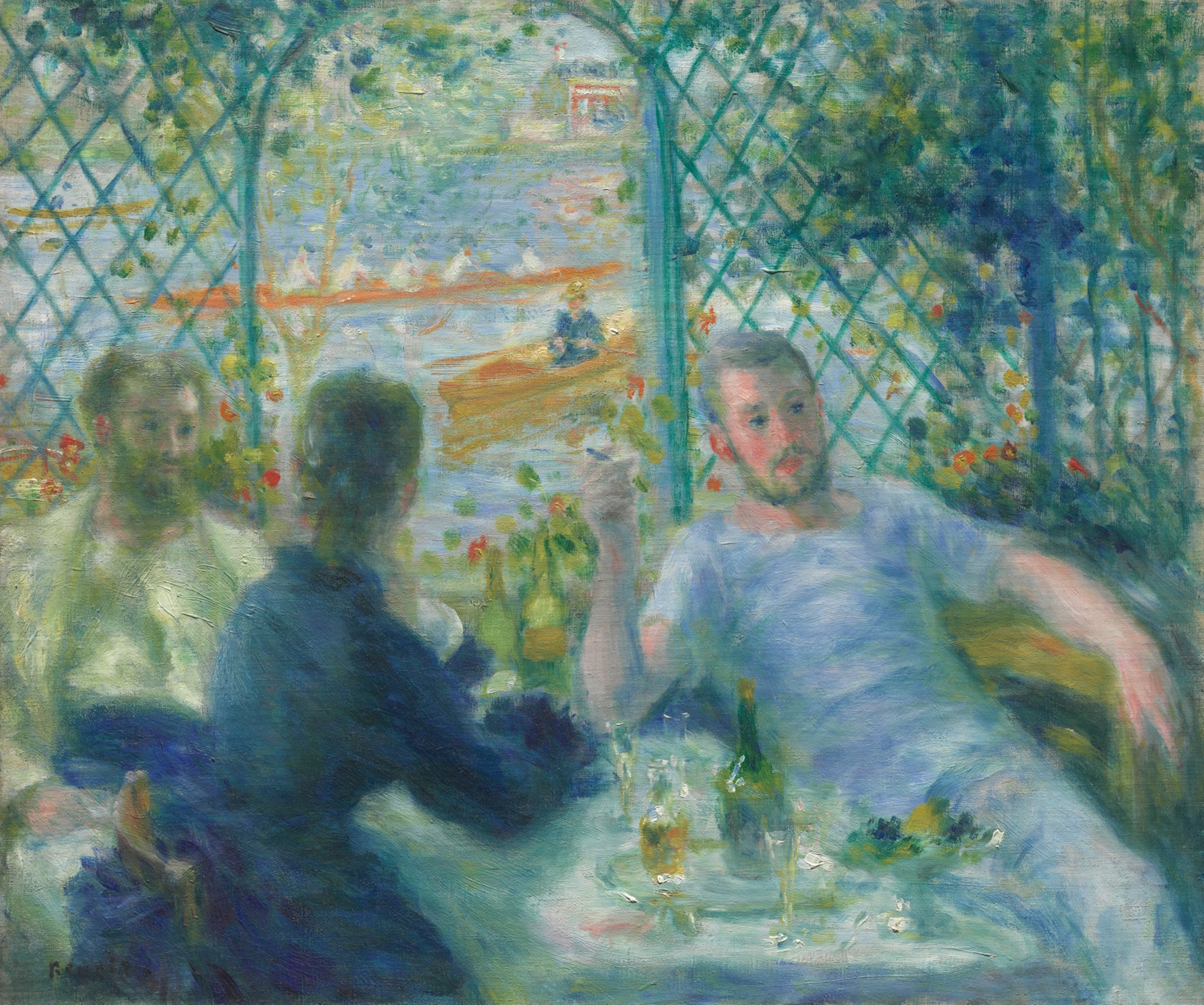 A work made of oil on canvas.