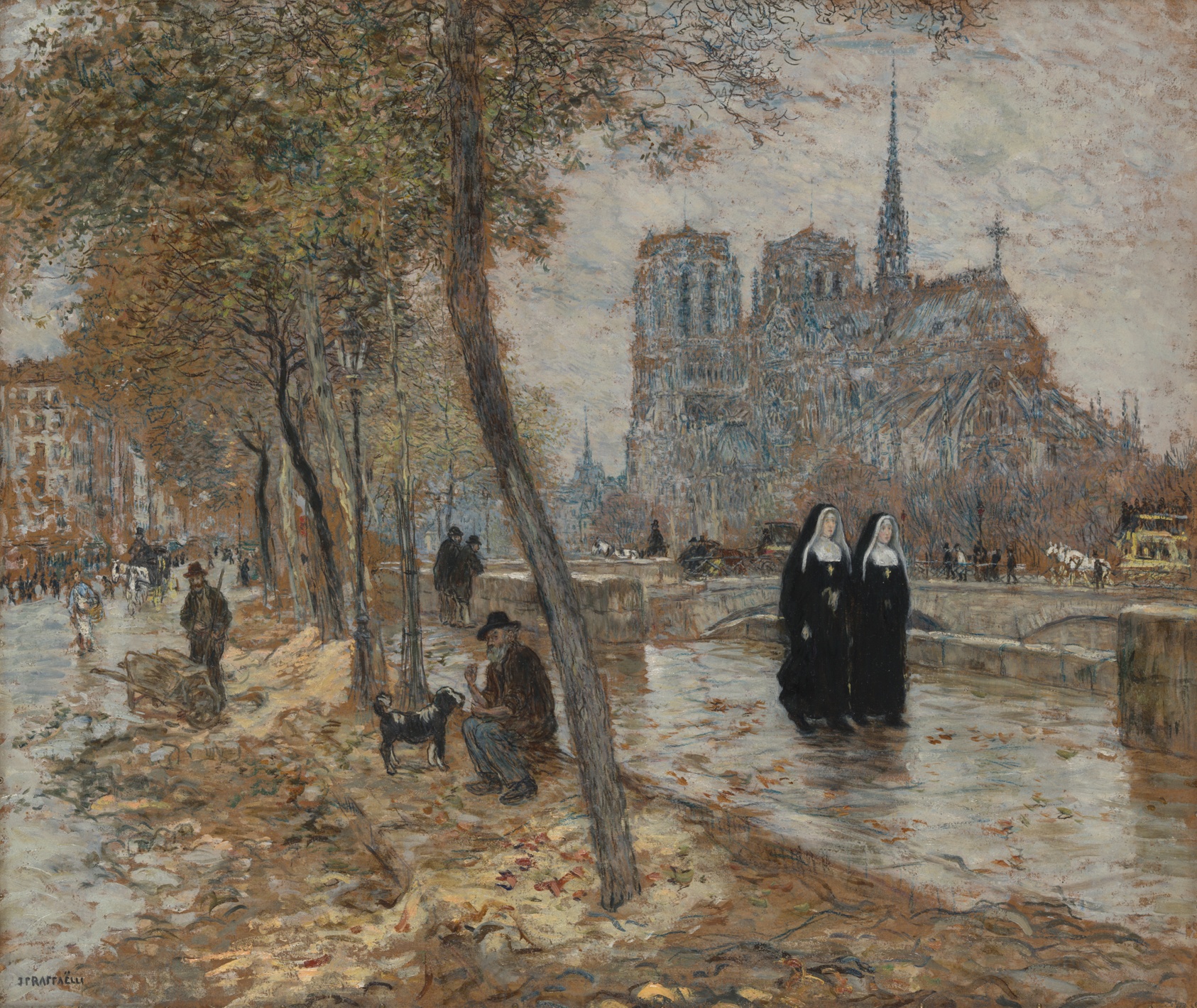 A work made of oil on composition board.