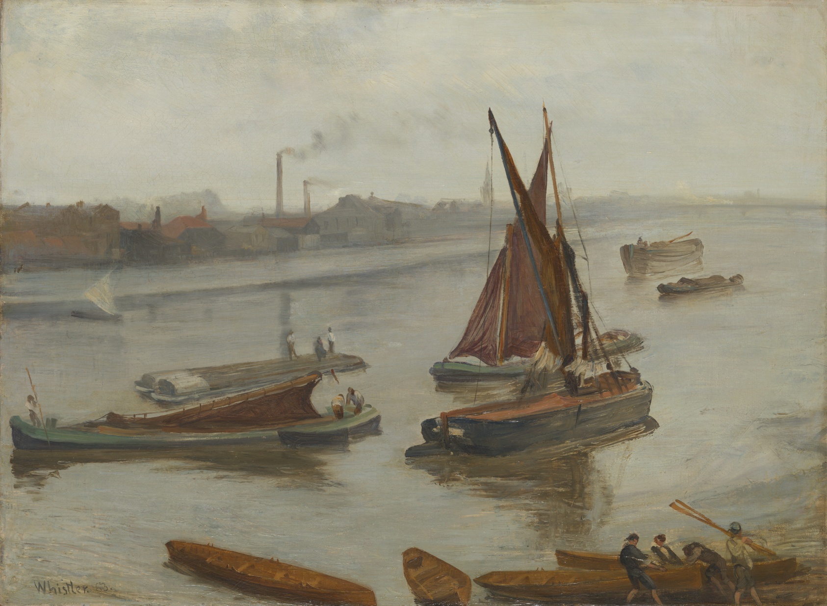 A work made of oil on canvas.