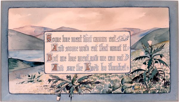 Decorative Landscape - Blessing by Robert Burns by Tom Thomson