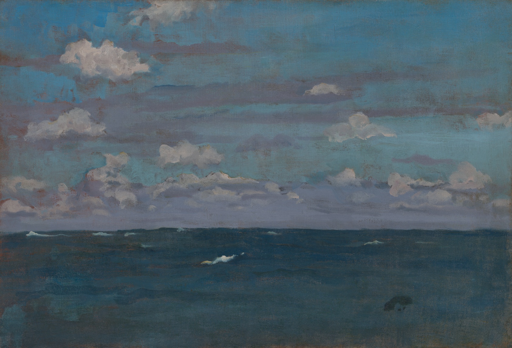 A work made of oil on canvas.